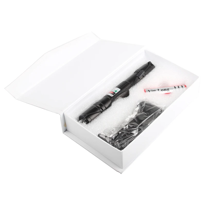 Pure Copper 532nm 1500M Green Laser Pointer Pen With 18650 Battery + Charger +Star Cap RL3-0022-32
