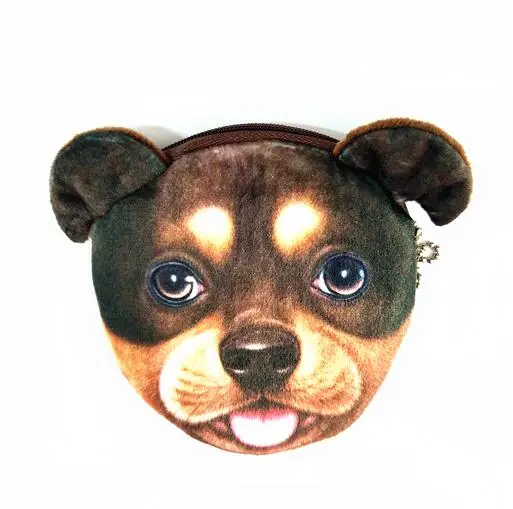 M200 милые женские кошельки с 3D рисунком собаки, плюшевые кошельки, кошелек, сумка для карт, удобная, стоит купить подарок - Цвет: 5