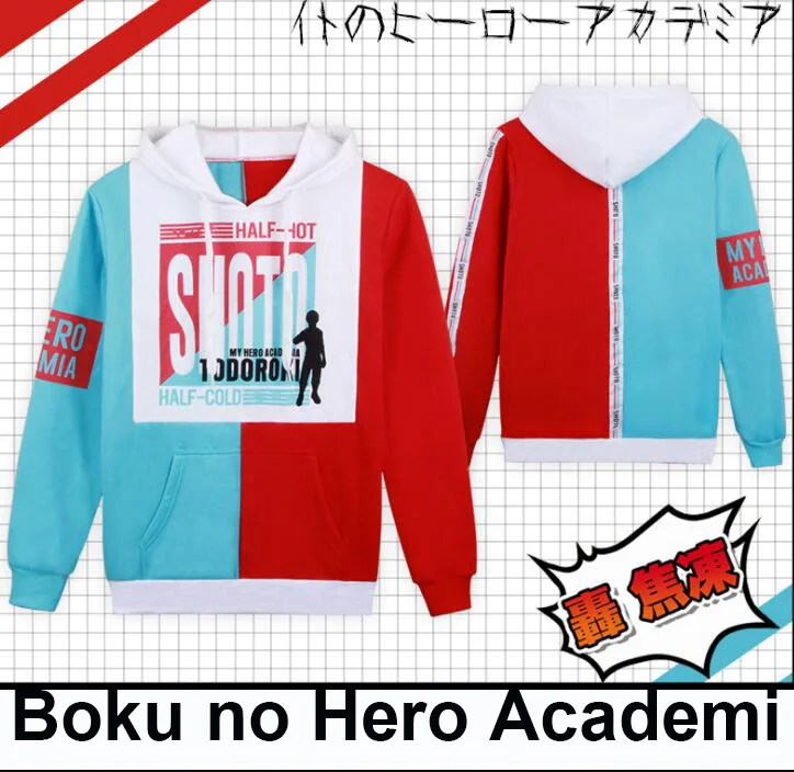 

Todoroki Shouto Boku no Hero Academi Midoriya Izuku hoodie Todoroki Shoto Cosplay My Hero Academia Heroes clothes denim hoodie