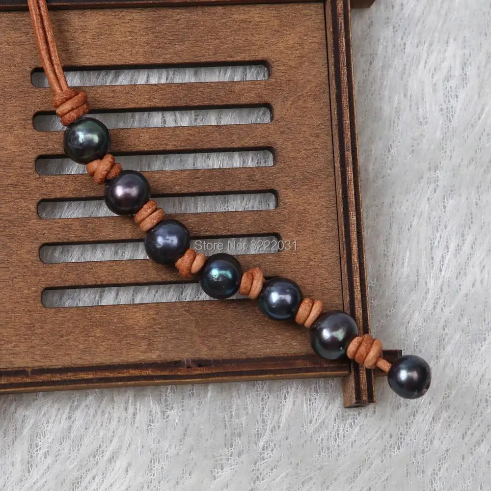 handmade pearl leather jewelry