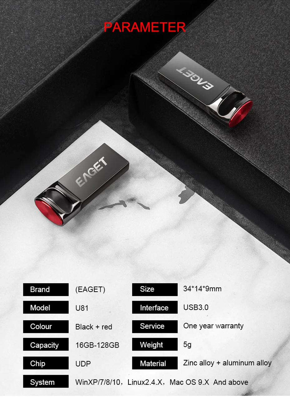 EAGET U81 UPD чип флеш-накопитель USB 3,0 16 ГБ 32 ГБ 64 ГБ 128 ГБ флеш-накопитель 16 Гб высокоскоростная карта памяти 32 Гб