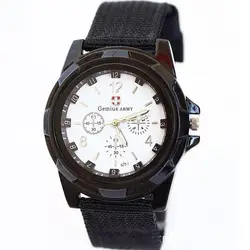 Новая мода Армия гонки силы военно Спорт Для мужчин офицер наручные часы с тканевым ремешком новая система прямых поставок # зер