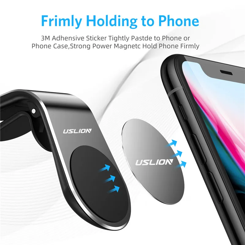 USLION Metall Magnetische Auto Telefon Halter Für Telefon In Auto Mobile Unterstützung für iPhone S