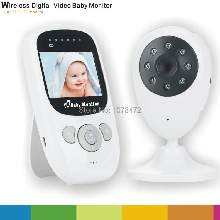 

2.4GHZ Wirless Baby Monitor 2 Way Talk 2.4''LCD Digital Baby Camera 24h Babysitter Audio IR Temperature Portable Monitor Walkie