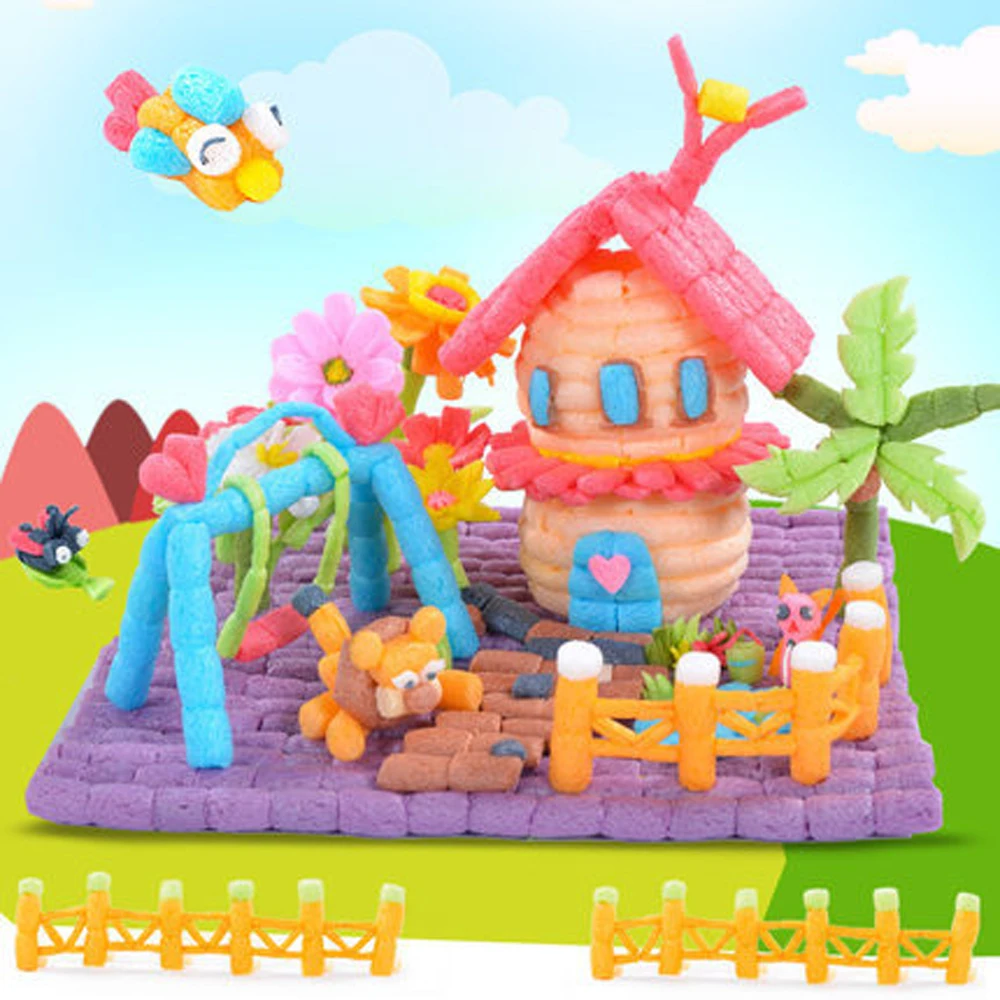 Best  300pcs Building Blocks Magic Corn Plasticine Toys for Children Kernels Kindergarten Handmade DIY Cr