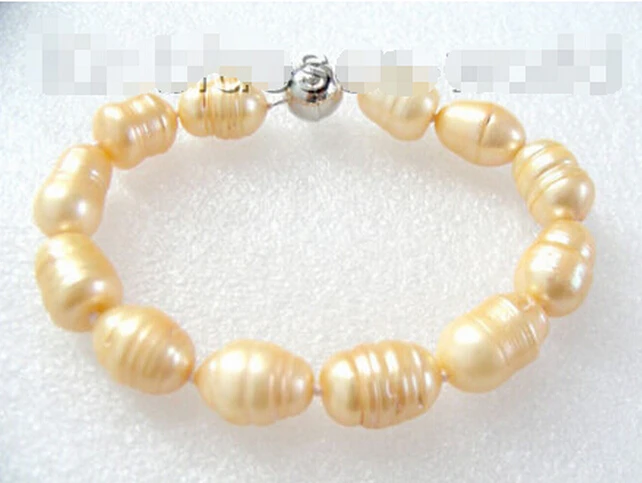 

Hot sellBIG 14mm baroque natural pearls bracelet -Bridal jewelry free shipping