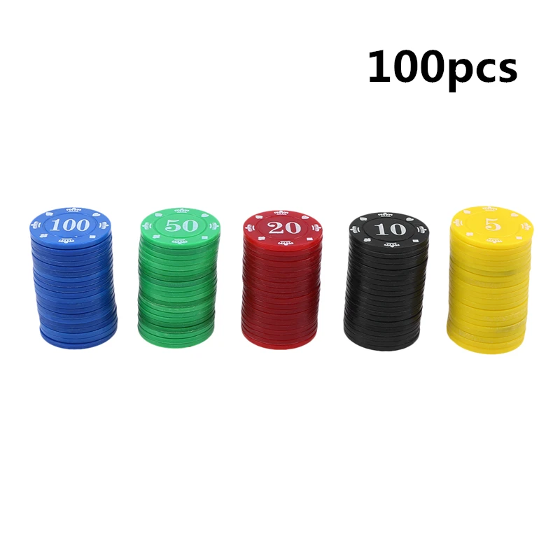 100pcs Acrylic Scrub Tokens Creative Mahjong Poker Plastic for Woman Man Lady | Спорт и