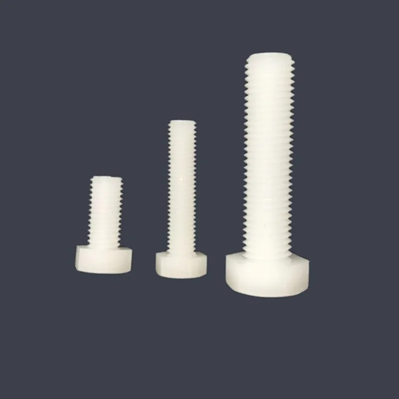 

10PCS M3 M4 M5 M6 M8 PVDF Polyvinylidene Fluoride Plastic HEXAGON SET SCREWS Preservative Strong Acid and Alkali Resistance