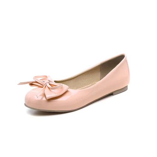 Милые женские туфли на плоской подошве; коллекция года; сезон весна-осень; лоферы на плоской подошве; Женские Повседневные балетки для медсестры; цвет черный, розовый, белый; большие размеры 47 - Цвет: pink