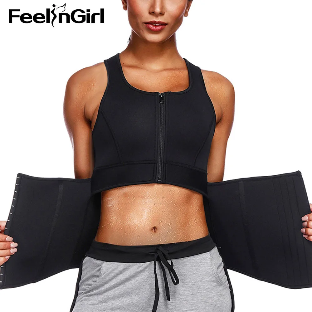 FeelinGirl талии Cincher корсет для тела женское неопреновое Корректирующее белье жилет