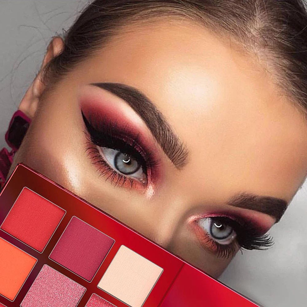 

CmaaDu 9 Colors Matte Eyeshadow Cream Palette Party Palette Diamond Shimmer Set Eyeshadow Gliter TSLM2