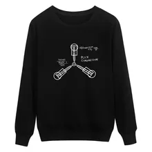 Drucken Zurück In Die Zukunft Hoodies Schwarz Männer/frauen Mode Und Hip Hop Stil Baumwolle Sweatshirts Lustige Luxus In Plus Größe 4XL