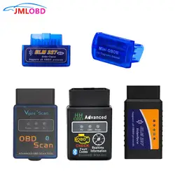 Супер V2.1 мини ELM327 Bluetooth OBD2 EOBD2 ELM 327 Code Reader HHOBD мини обсидиан инструмент