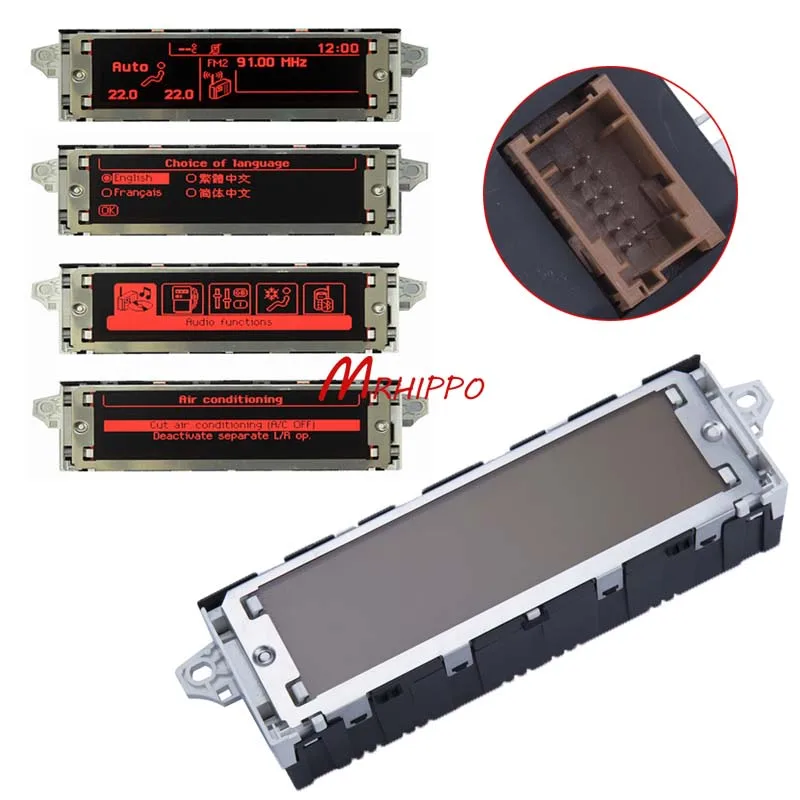 

Car Monitor Support USB 2-zone air Bluetooth Display monitor 12 pin for 307 407 408 for C4 C5 yellow screen