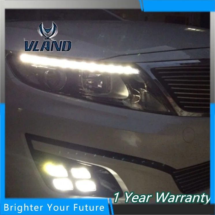 

2Pcs ABS LED Daytime Running Lights For KIA K5 2013 2014 2015 White+Yellow Turn Light DRL