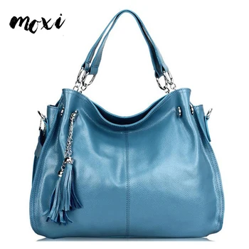

MOXI Leisure Style Handbag Female Fashion Women Shoulder Bag Genuine Cow Leather Ladies Tote High Quality Women Messenger Bags