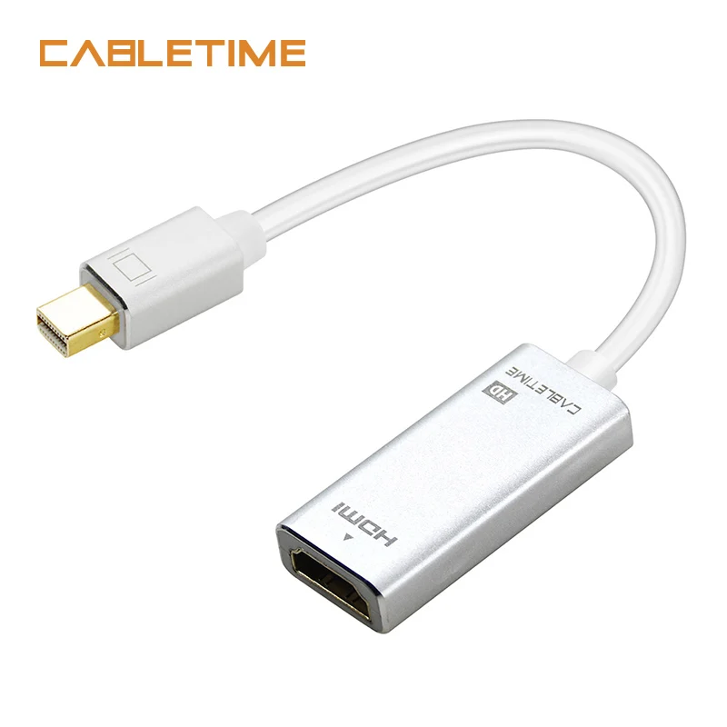 Cabletime Mini Display port to HDMI Adapter M/F 1080P Thunderbolt Mini DP to HDMI for MacBook Pro Air iMac projector N169 цена Cabletime Mini Display port to HDMI Adapter M/F 1080P Thunderbolt Mini DP to HDMI for MacBook Pro Air iMac projector N169 цены онлайн