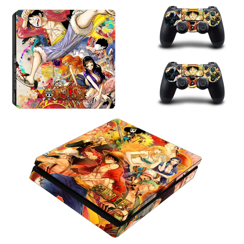 Аниме One Piece Luffy Decal PS4 Slim Skin Sticker для консоли Sony PlayStation 4 и 2 контроллеров Sticker|stickers