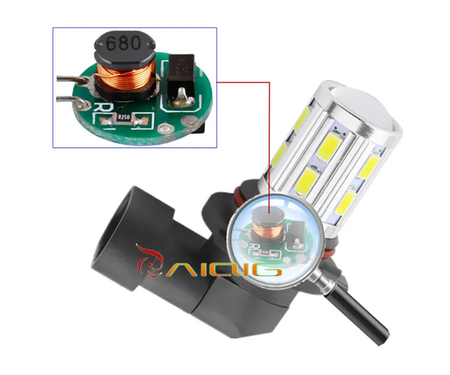 9006 HB4 высокое Мощность 12SMD 5730 5W Cree светодиодный чипы ксенон белый светильник s