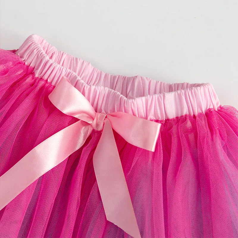 Dxton/Брендовые юбки для маленьких девочек вечерние юбки-пачки принцессы с бантом для девочек, Рождественские юбки из вуали для детей, RESK111