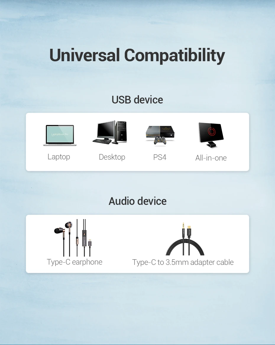 Vention новая внешняя USB звуковая карта USB к USB C аудио адаптер для наушников Звуковая карта для ноутбука PS4 usb type C звуковая карта