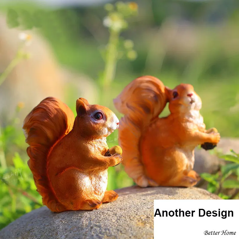 2pcs/pack Garden decorative resin squirrels garden animal home accents garden statue outdoor figure new year gifts shop decor 2pcs/pack Garden decorative resin squirrels garden animal home accents garden statue outdoor figure new year gifts shop decor
