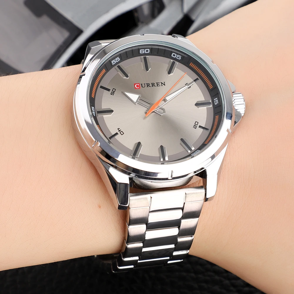 CURREN Fashion Men\'s Watch with Stainless Steel Strap Simple Creative Quartz Wristwatch for Men Clock erkek kol saati Waterproof 2019 (28)