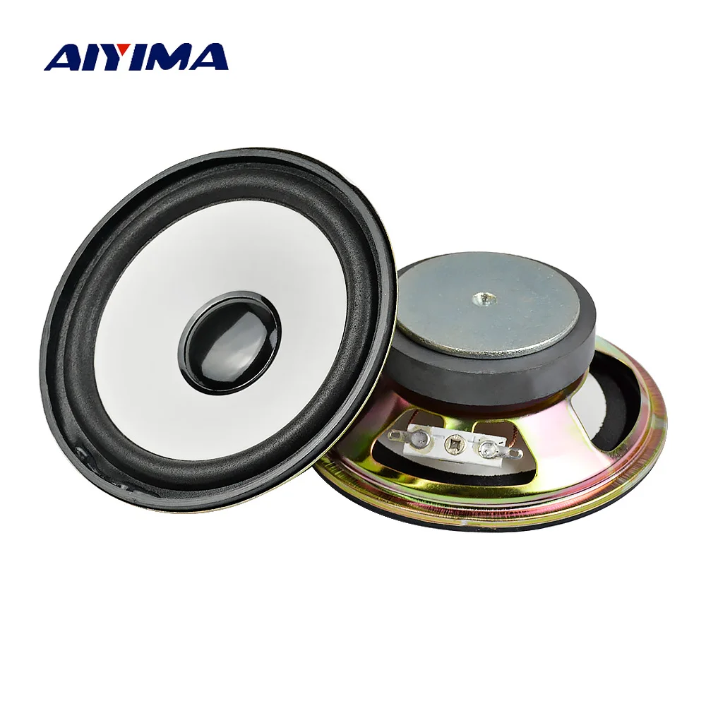 AIYIMA 2 шт 2Ohm 5 Вт аудио динамик 4 дюйма 100 мм низкочастотный динамик с басами низкочастотный Altavoz круглый громкий динамик DIY домашний кинотеатр звуковая система