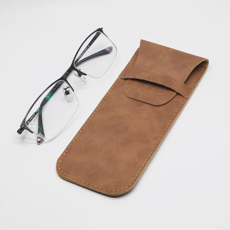 

17x7cm Sheep stripe Leather Glasses bags Portable Soft Sunglasses Case Spectacle Protector Container Eyeglasses Storage Pouch L3