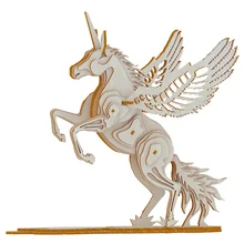 Unicorn scale model 3D wooden DIY assembly toys diorama in model maquetas para armar adultos diorama