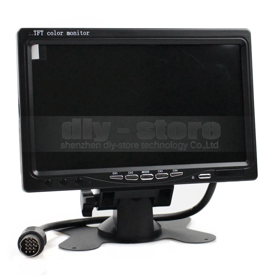 Монитор заднего вида DIYSECUR 800x480 7 дюймов 4 разделения камеры вида|monitoring system|monitor