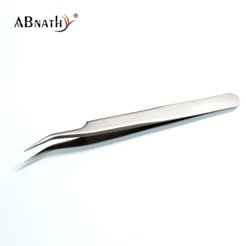 

Abnathy 1pc eyelash extension tweezers curved stainless steel eye brow classic tweezer eye makeup tools