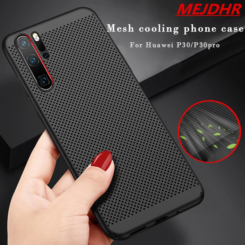 

Ultra Slim Phone Case For Huawei P20 P20Plus Hollow Heat Dissipation Cases Hard PC For Huawei P30 P30PRO Back Cover Coque