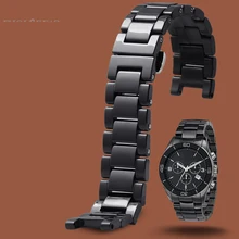 liaopijiang Waterproof watch accessories Ceramic watchband for CS chain 20mm notch