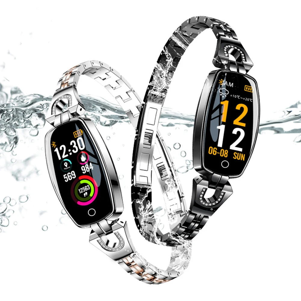 

2019 Kpay Promotion Top Fashion H8 Touch Screen Smart Watch Bracelet Lady Women Heart Rate Sleep Monitor Band Blood Pressure Sp