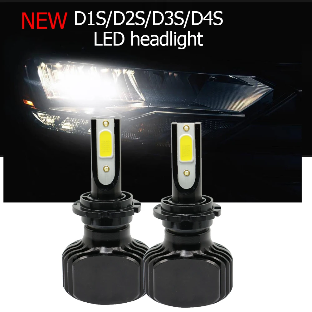 YAMYFF Car Headlight D1S LED Bulbs D2S LED D3S D4S Auto Headlamp 12V 30W 6000LM COB FANLESS LED Lamp Car Fog Lights All-in-One YAMYFF Car Headlight D1S LED Bulbs D2S LED D3S D4S Auto Headlamp 12V 30W 6000LM COB FANLESS LED Lamp Car Fog Lights All-in-One