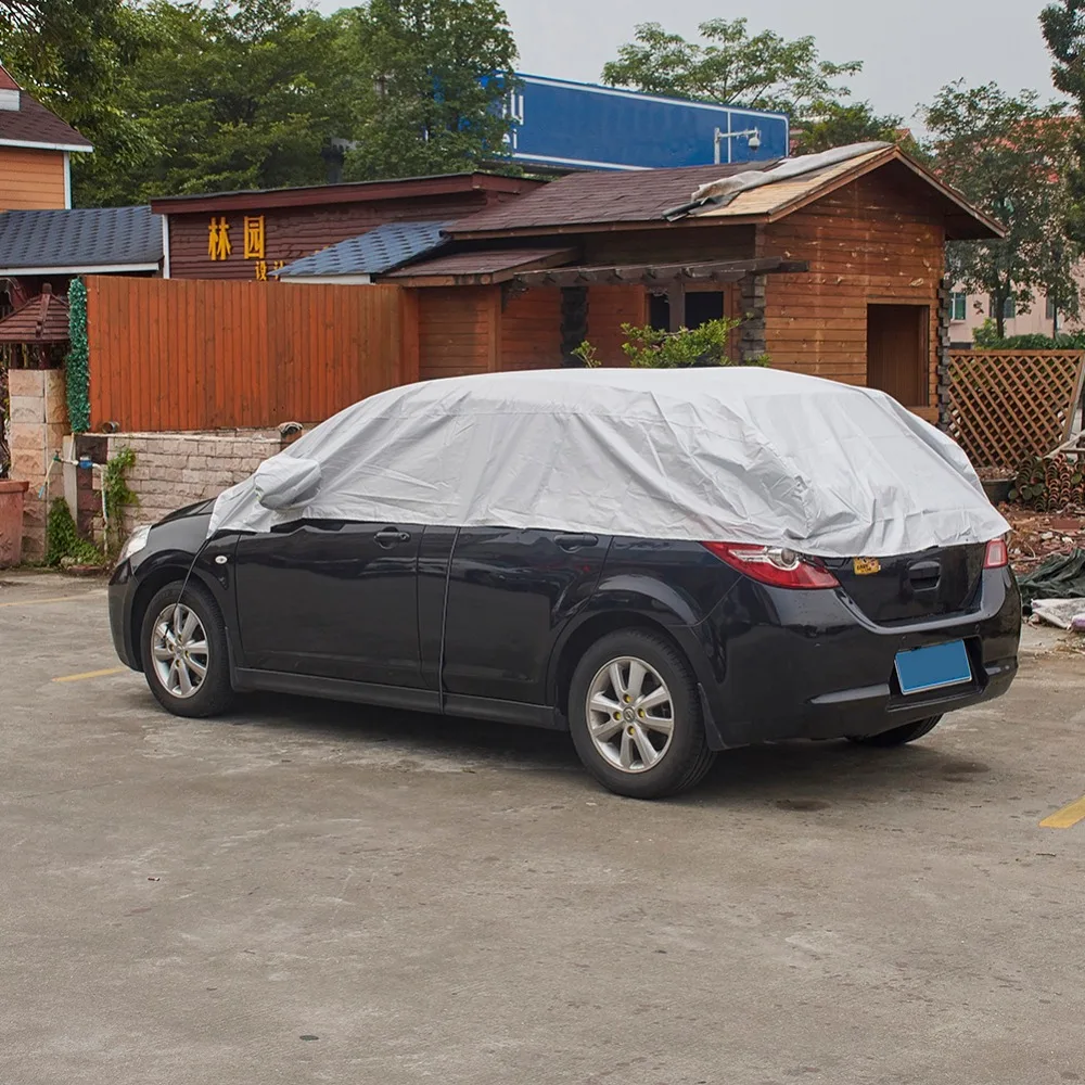 Capa de Proteção Universal à Prova D'água para Uso Externo e Externo uv para Carro Meia Cobertura 9 Cheap Capas de carro