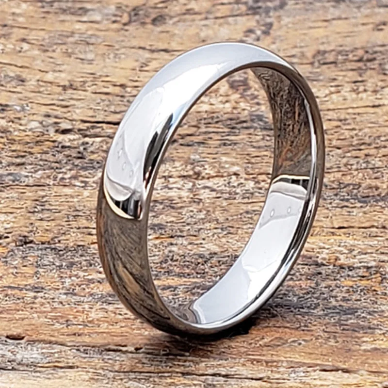 

Dropshipping Silver Rings 6mm High Polish Domed Tungsten Carbide Wedding Band Waterproof Forever Jewelry for Women Men