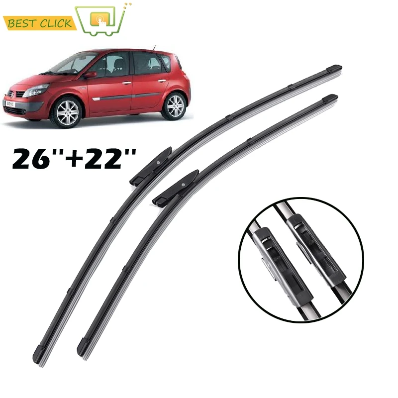 Tergicristallo Spazzole Tergicristallo Miesta Anteriore Per Renault Scenic 2 Grand Scenic 2 2005 2006 2007 2008 2009 Tergicristalli
