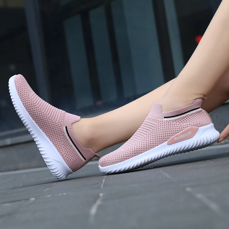 Sneakers Women Sport Shoes Lace-Up Beginner Rubber Fashion Mesh Round Cross Straps Flat Sneakers Running Shoes Casual Shoes (13)