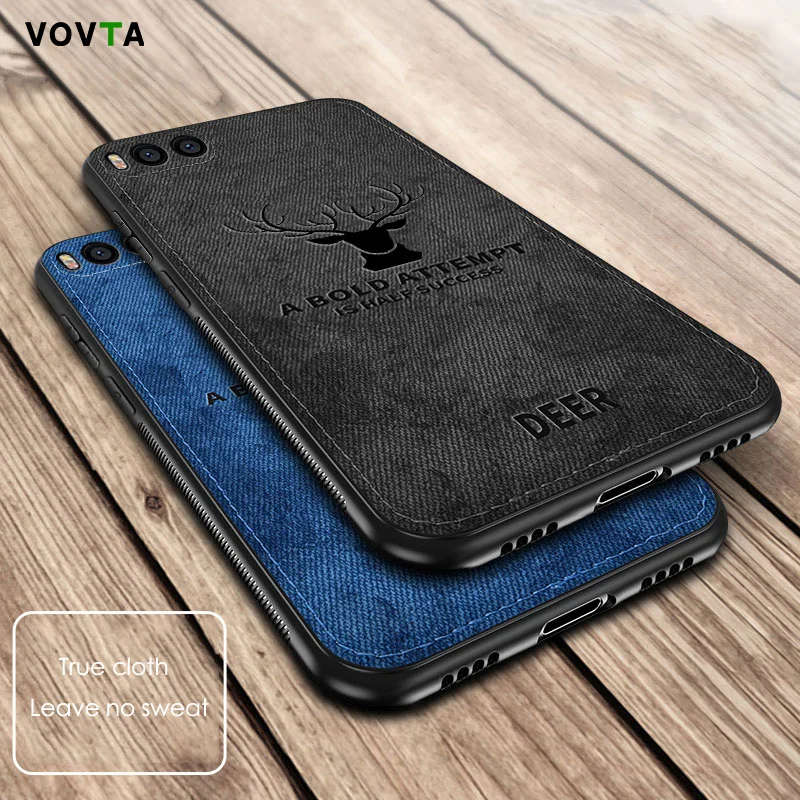 

For Xiaomi Mi 6 A2 8 SE/redmi note 5 6 Pro case redmi 6 6A fashion elk Pattern silicon TPU Cloth Texture Case For redmi 5 plus