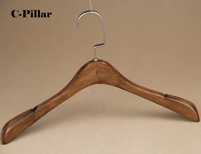 5PCS/Lot High Grade Luxury Solid Wooden Suit Coat Hangers for Women