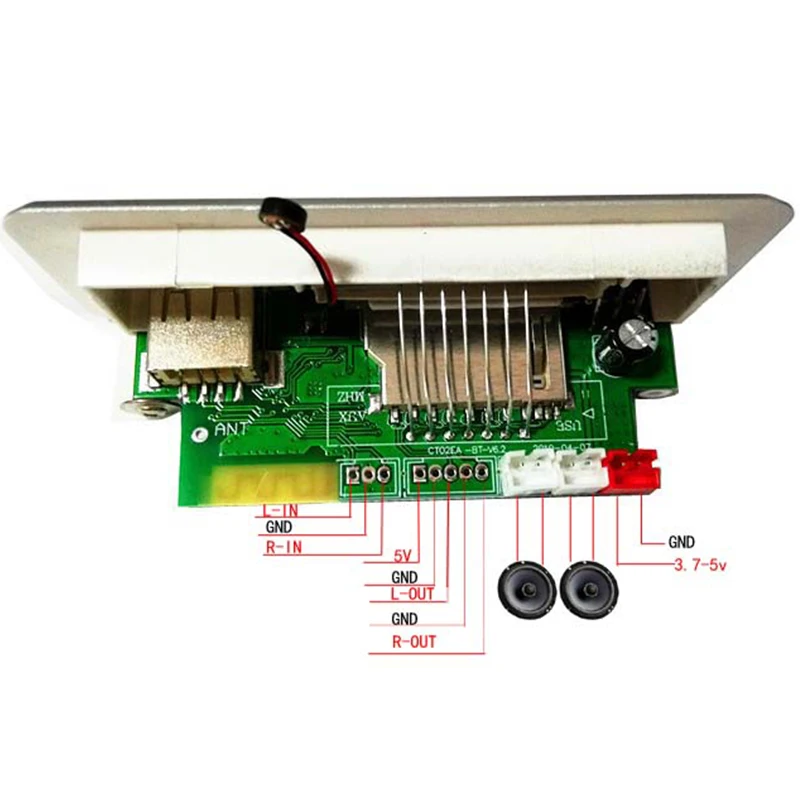 

DC 5V Digital Bluetooth MP3 Decode Board with 3W*2 Amplifier Rechargeable SD FM Radio Mini USB Aux IN Car Audio Module