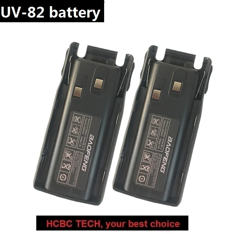 

2PCS BAOFENG UV-82 Battery 2800MAH 7.4V for UV82 UV-8D Portable CB Radio UHF VHF Walkie Talkie 10KM Baofeng Radio Accessory BL-8