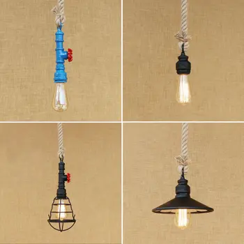 

American country LOFT Personality Restaurant Stair Industrial Wind Restaurant theme Restaurant Water Pipe Sparrow Chandelie