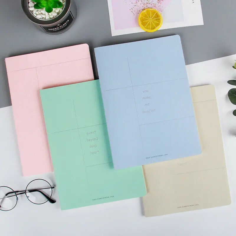 

Macarons simple four color diary essay art notebook Horizontal lines page