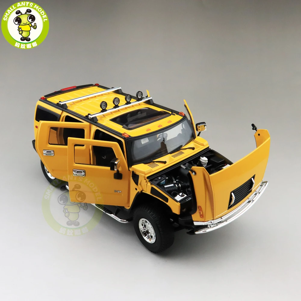 1/18 GreenLight Hummer H2 литой модельный автомобиль игрушка джип подарки для мальчиков и девочек желтые