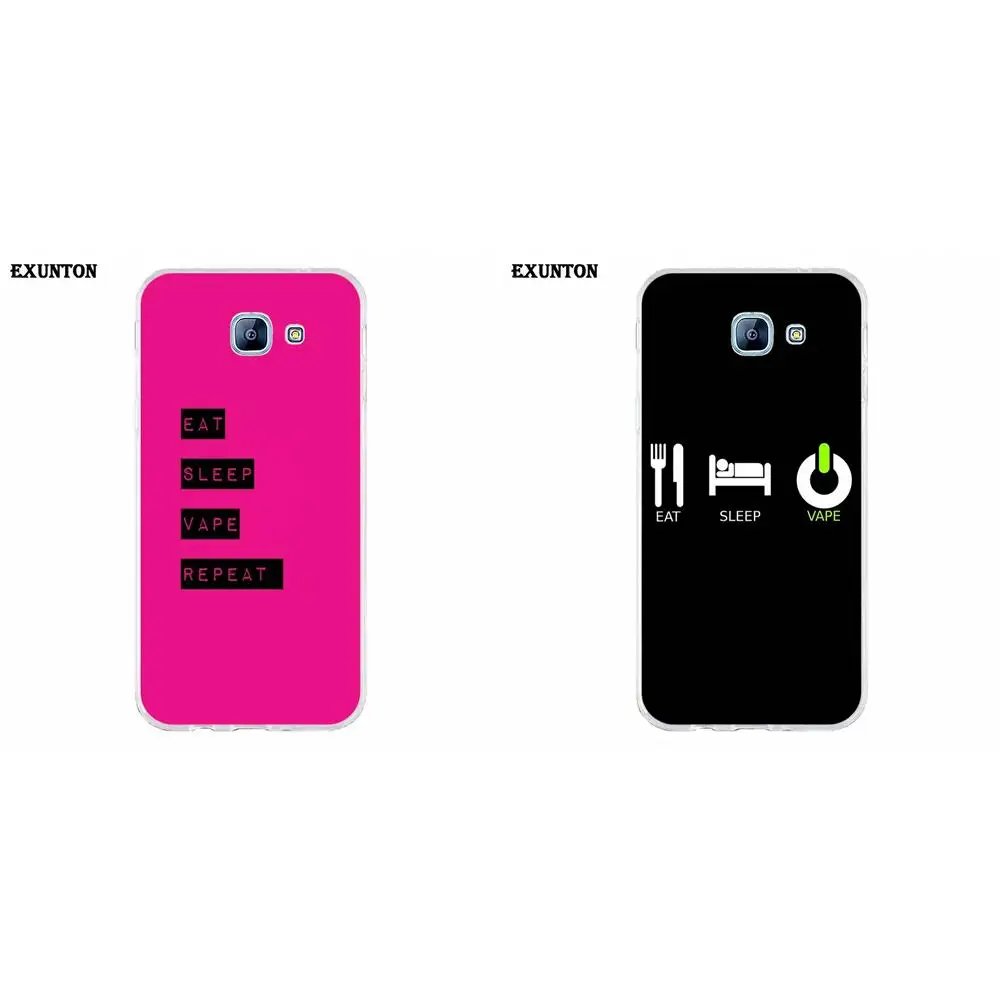 ТПУ чехол для телефона Eat Sleep Vape Vaping Quotes Galaxy A3 A5 A7 A8 A9 A9S On5 On7 Plus Pro Star 2015 2016 2017