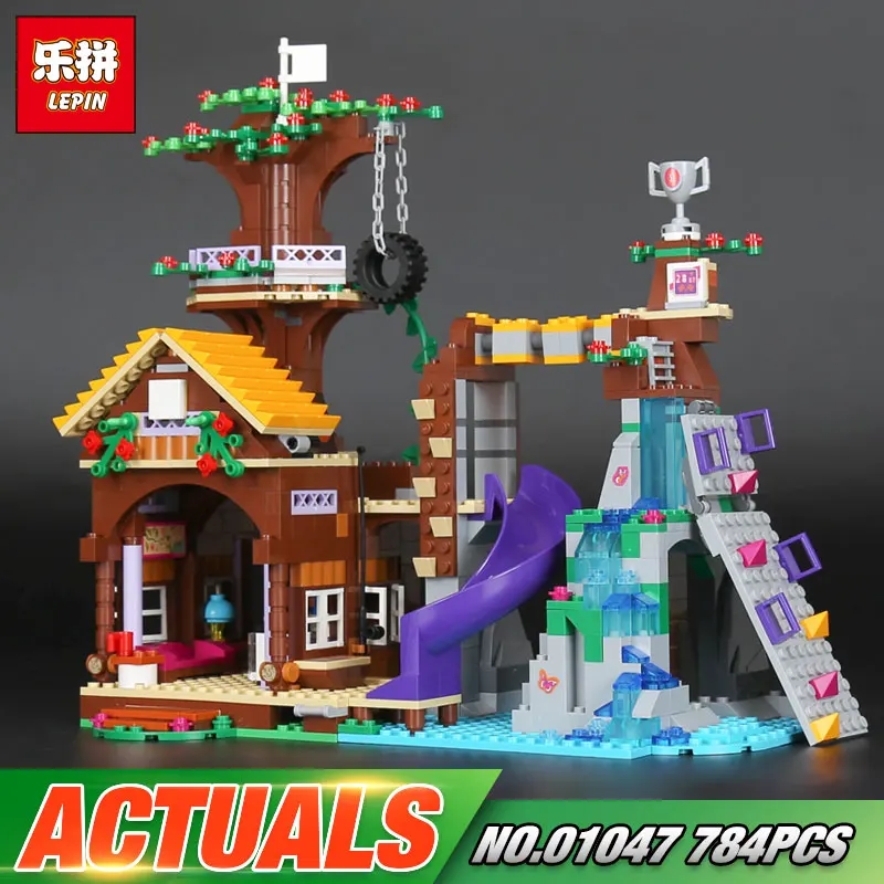 

New 01047 Girls Series The 41122 Adventure Camp Tree House Good Set Model Building Blocks Brick Toys For Kids As Gifts