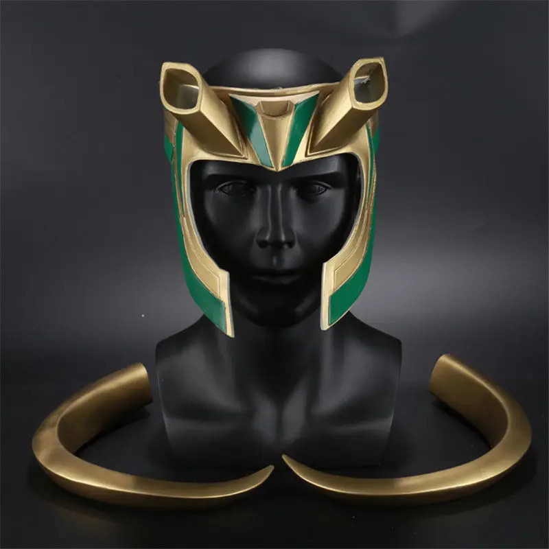 2017-Movie-Thor-3-Ragnarok-Loki-Laufeyson-PVC-Cosplay-Costumes-Mask-Helmet-Halloween-Prop (4)